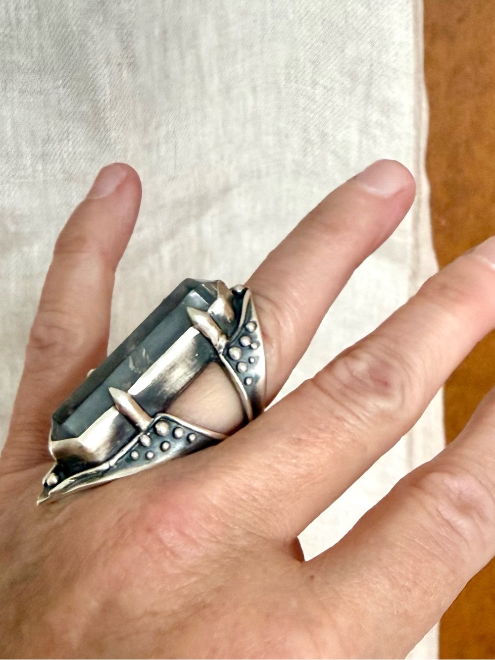 Acid Queen Jewelry Open Amplifier Ring, US 6.5 - Picture 10 of 16